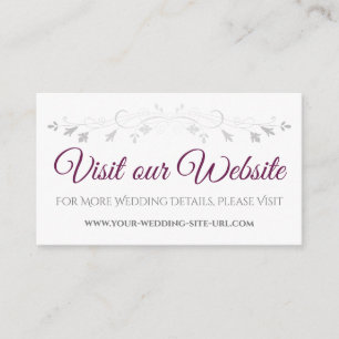 Magenta Plum Elegant Wedding Besuchen Sie unsere W Begleitkarte