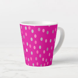 Magenta Polka Dots Milchtasse