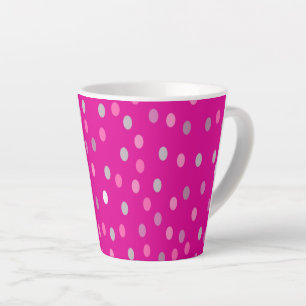 Magenta Polka Dots Milchtasse