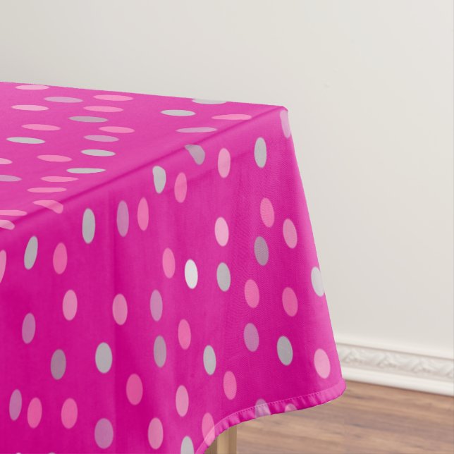 Magenta Polka Dots Tischdecke (Beispiel)