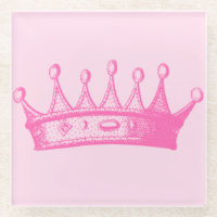 Magenta Princess Crown auf rosa Hintergrund