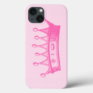 Magenta Princess Crown on Pink Background Case-Mate iPhone Hülle