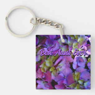 Magenta Purple bleu jaune Hydrangeas fleurs Tante