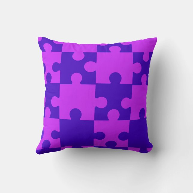 Magenta-Puzzle Kissen (Rückseite)