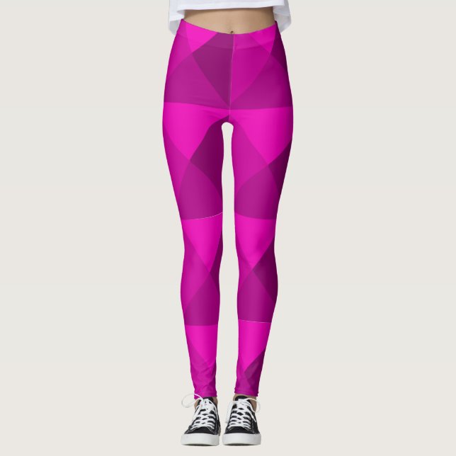 Magenta Pyramids Leggings (Vorderseite)