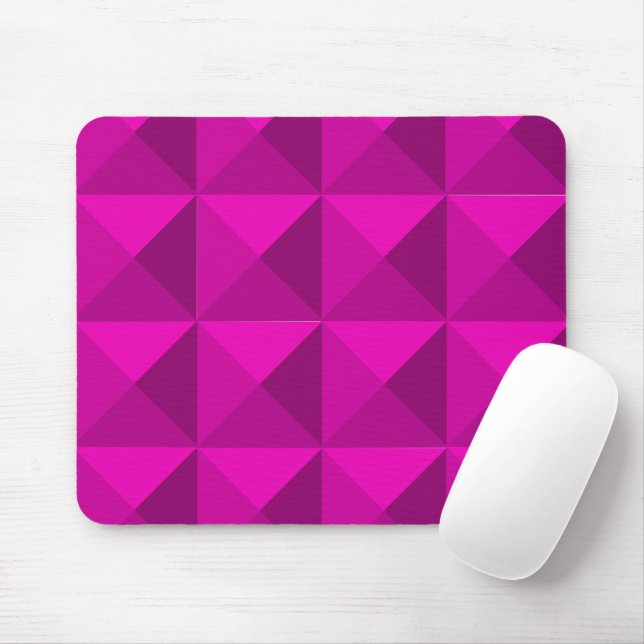 Magenta Pyramids Mousepad (Mit Mouse)
