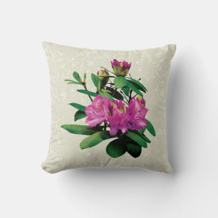 Magenta Rhododendren mit Knospen Kissen