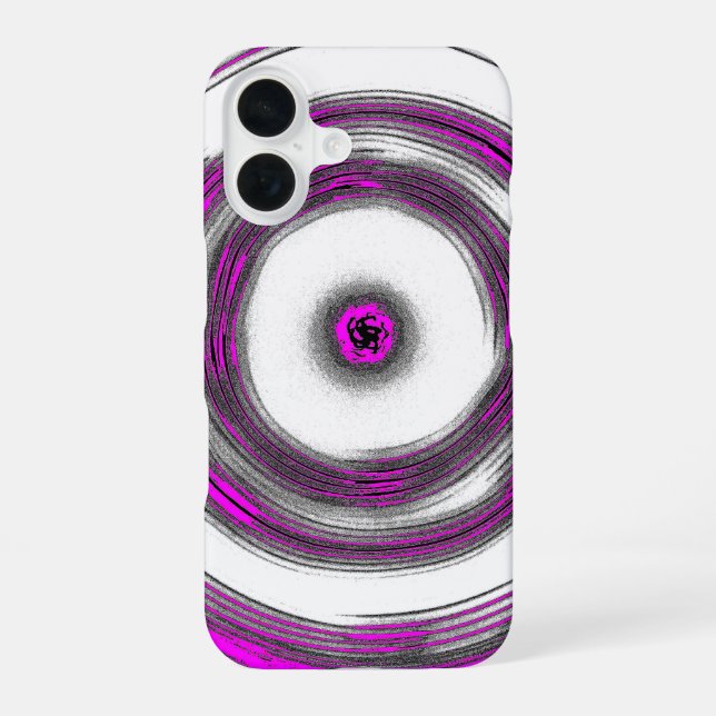 Magenta Ripple Case iPhone 16 Hülle (Rückseite)