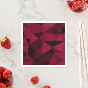 Magenta rosa, dunkelschwarze, geometrische Maschen Serviette
