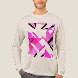 Magenta Rosa Schwarze Formen Abstrakt MCM inspirie Tri-Blend Shirt