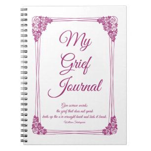 Magenta Rose Cluster Border Gkurze Journal Notizblock