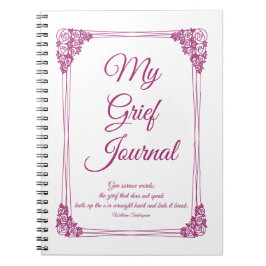 Magenta Rose Cluster Border Griefs Journal