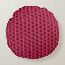 Magenta-Rose Rundes Kissen
