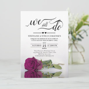 Magenta Rose wir noch Hochzeitstag Vow Erneuerung Einladung