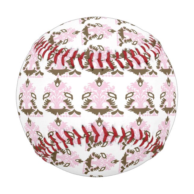Magenta-rot, gelblich-orange dekorativ baseball (Vorderseite)