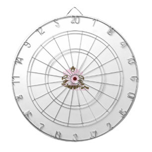 Magenta-rot, gelblich-orange dekorativ dartscheibe