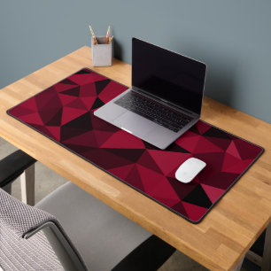 Magenta rotes geometrisches Maschenmuster Schreibtischunterlage