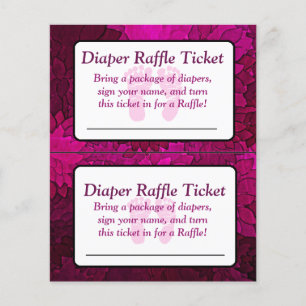 Magenta-Schleifen-Baby-Shower-Tombola-Los Flyer