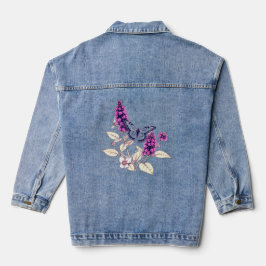Magenta Schmetterlingsbusch Jeansjacke