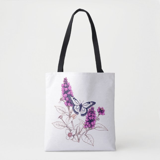 Magenta Schmetterlingsbusch Tasche (Vorderseite)