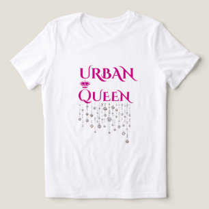MAGENTA SELTENER DIAMANTDRUCK DAMEN TRI-BLEND SHIRT