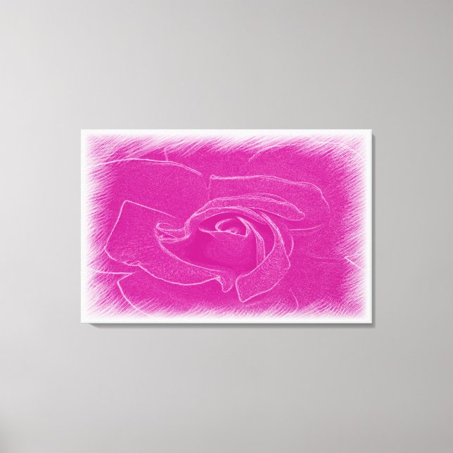 Magenta-Spitzen-Rose Leinwanddruck (Vorderseite)