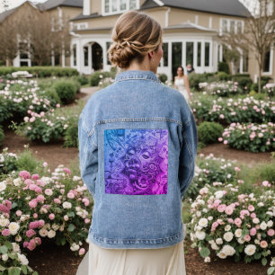 Magenta Surrealismus Jeansjacke