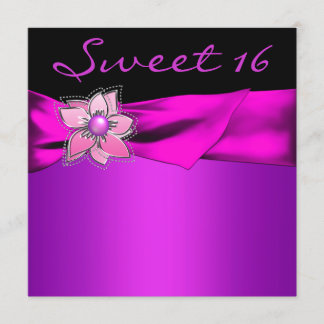 Magenta Sweet 16 Party Einladung