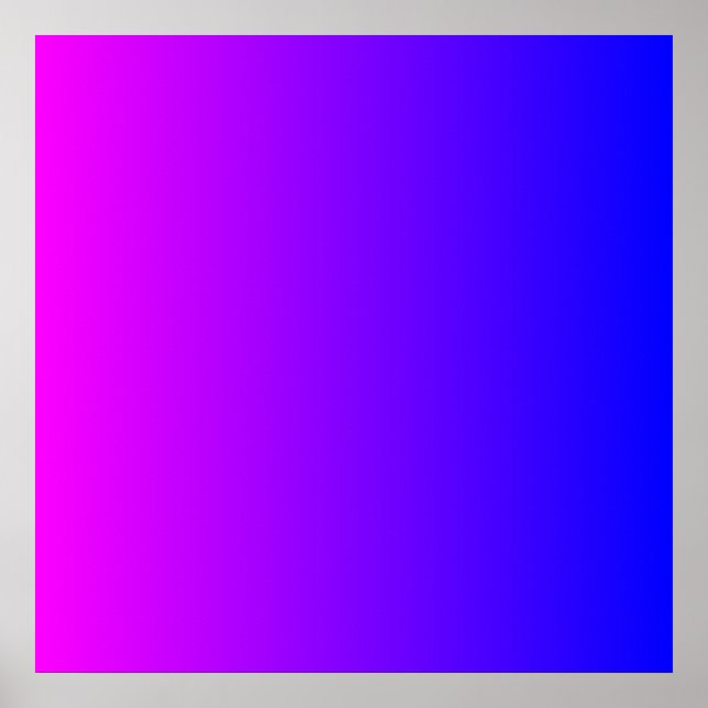 Magenta to Blue Gradient Poster (Vorne)