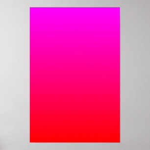 Magenta to Red Gradient Poster