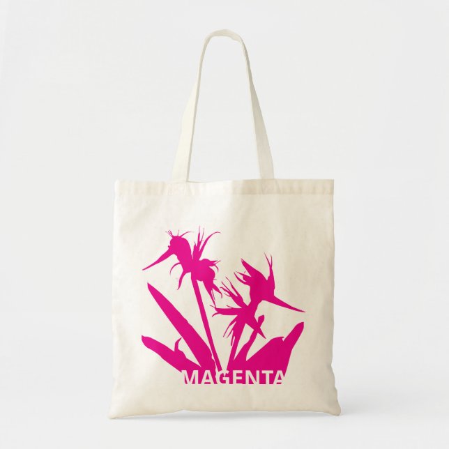 MAGENTA - Tote bag con Flor del paraiso  (Devant)