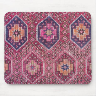 Magenta Tribal Geometric Rug Mouse Pad Mousepad