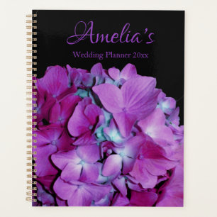 Magenta Türkis Hortensien Blumen Blumen Hochzeit Planer