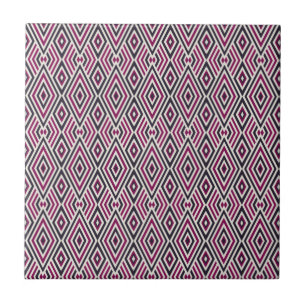 Magenta und Blaues Muster Fliese