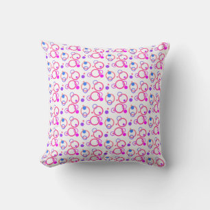 Magenta und Blue Colorful Modern Kissen