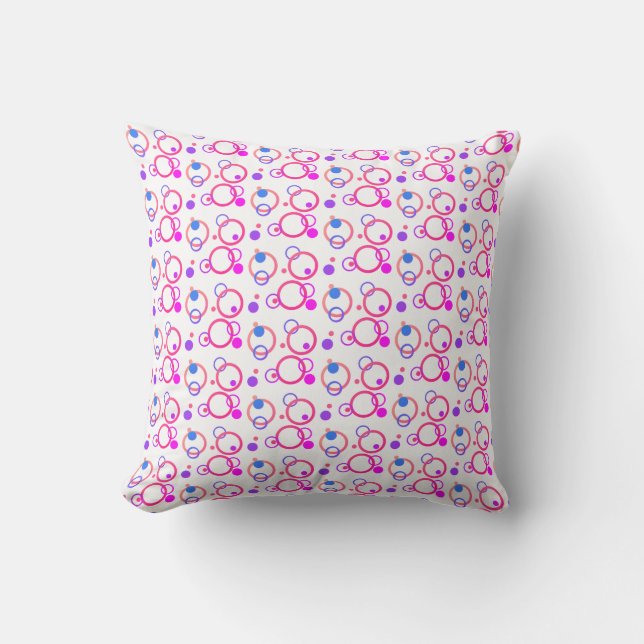 Magenta und Blue Colorful Modern Kissen (Vorderseite)