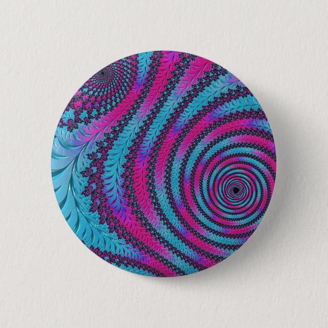 Magenta- und Cyan-Spirale Button (Vorderseite)