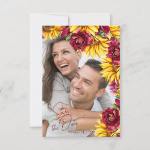 Magenta und Golden Yell Wedding speichern Sie die Save The Date