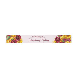 Magenta und Golden Yellow Wedding Einladungsbanderole