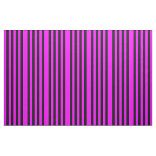 Magenta und schwarz gestreifte Baumwollstoffe Stoff