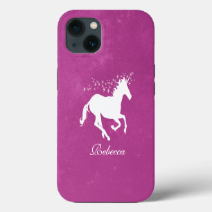 Magenta Unicorn coque iphone Coque personnalisé