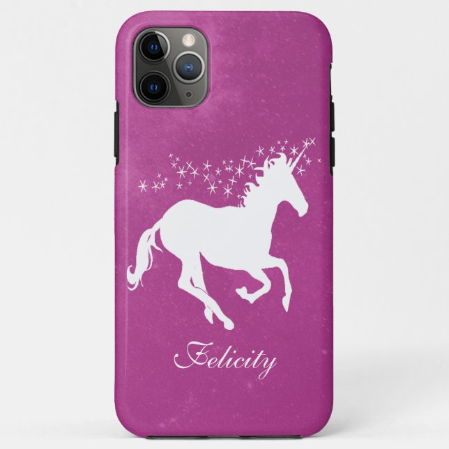 Magenta Unicorn Personalisiert Case-Mate iPhone Ca Case-Mate iPhone Hülle (Rückseite)