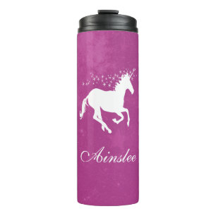 Magenta Unicorn Personalisiert Thermal Tumbler Thermosbecher