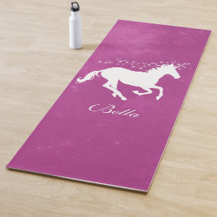 Magenta Unicorn Personalisiert Yoga Mat Yogamatte