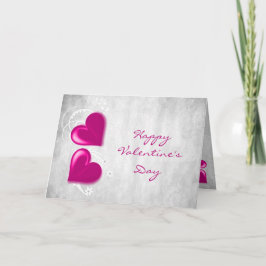 Magenta Valentine Herz Grußkarte Karte