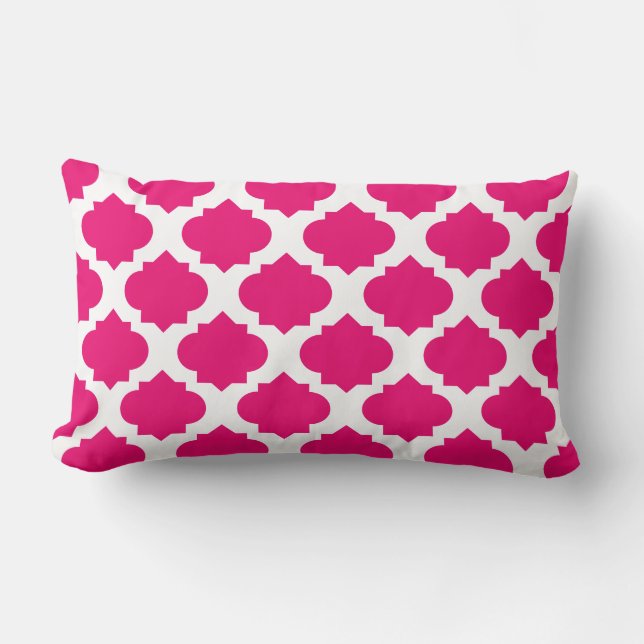 Magenta Verziertes Muster Lendenkissen (Vorderseite)