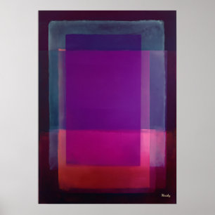 Magenta Violettes Farbfeld Abstrakt Moderne Kunst Poster