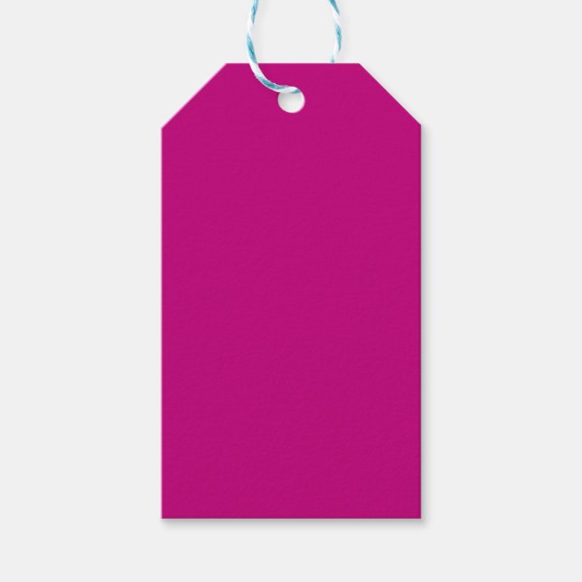 Magenta (Vollfarbe) Geschenkanhänger (Vorderseite)