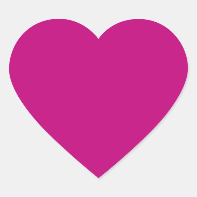 Magenta (Vollfarbe) Herz-Aufkleber (Vorderseite)