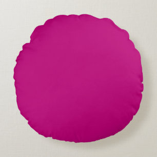 Magenta (Vollfarbe) Rundes Kissen